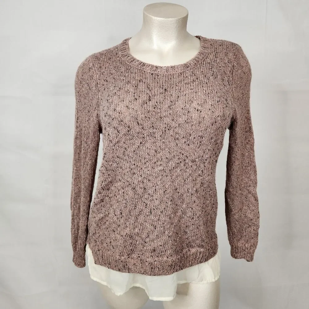 3/$25 Lane Bryant Chunky Knit Mixed Media Sweater Sz 18/20